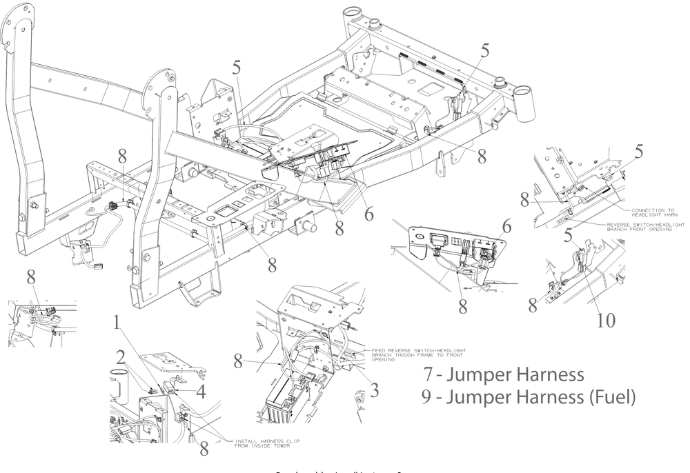 Electrical Diagram and Parts List for ZTXS5-54KH (47RTCAB7A10)(2023) Cub Cadet Lawn Tractor